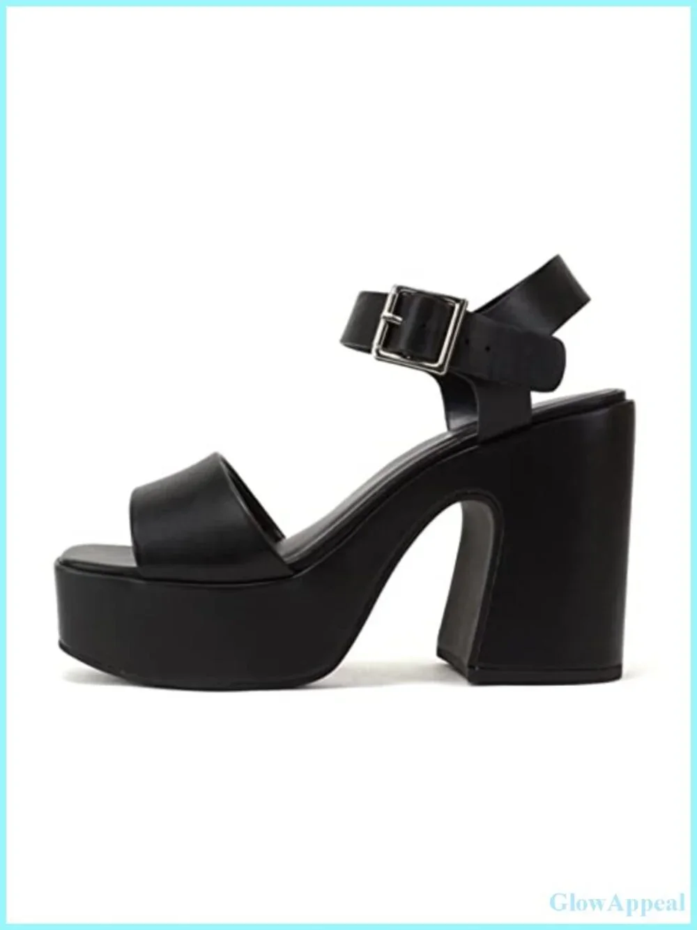 Open Toe Ankle Strap Platform Chunky High Heeled Sandal